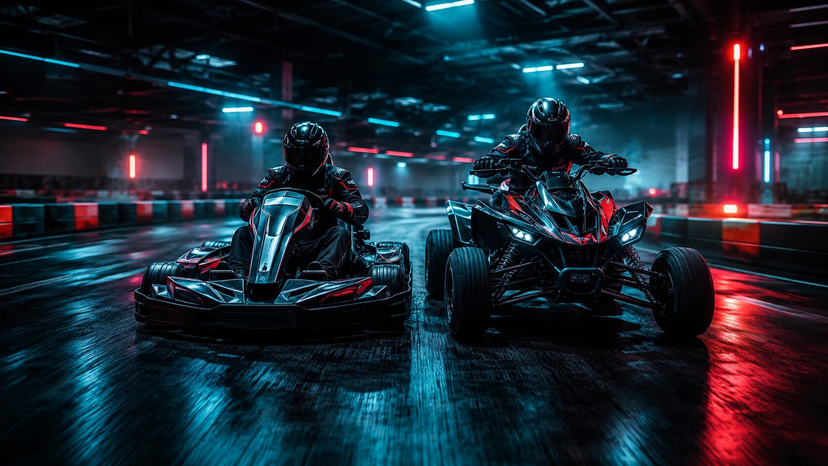 Karting et quad indoor neon