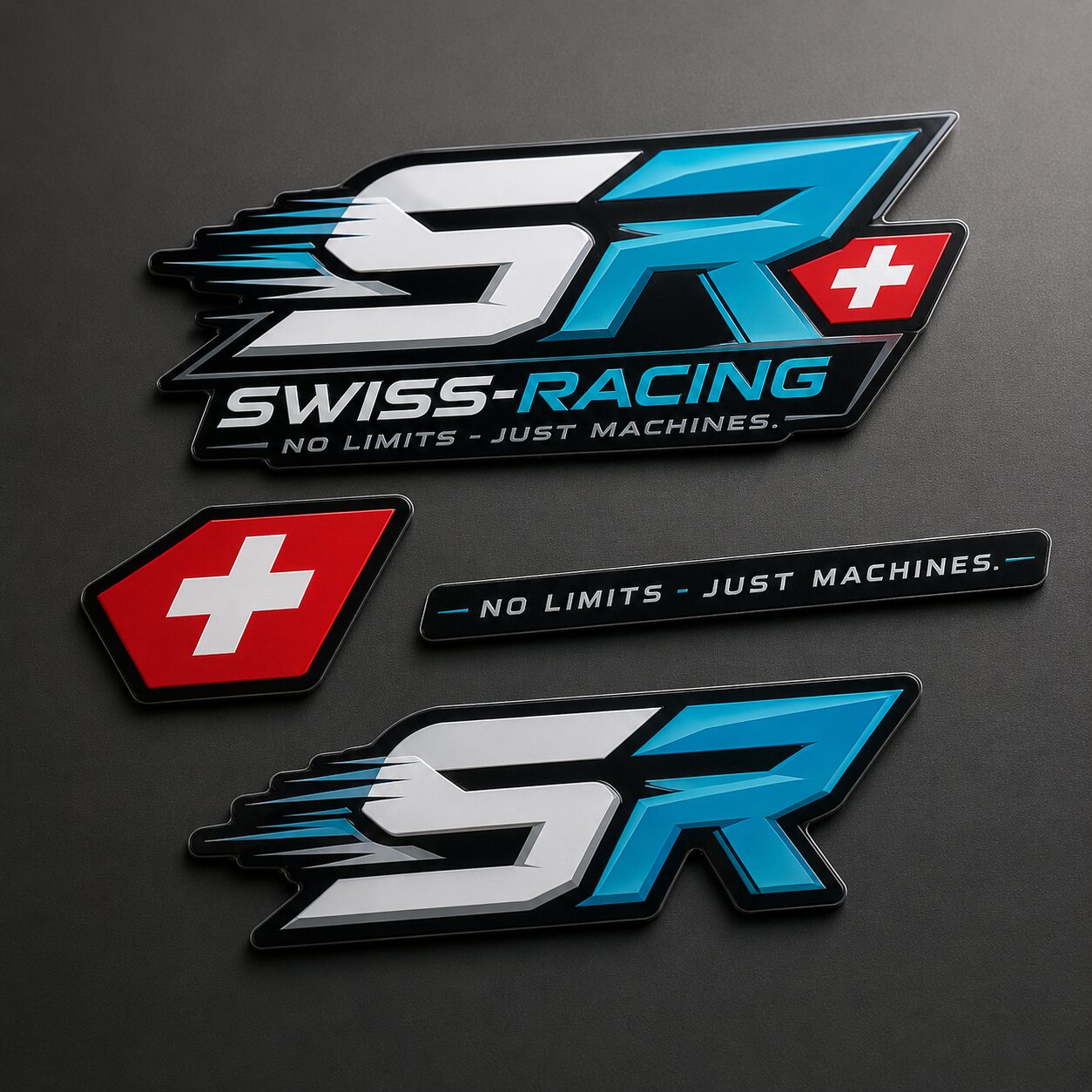 Planche d'autocollants Swiss-Racing